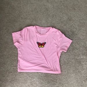 Butterfly crop top